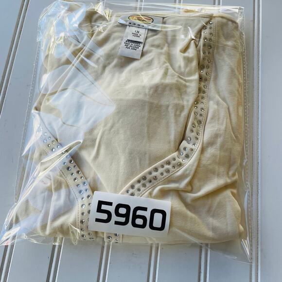 Talbots Size 1X Bling Collar 1 Button Cardigan Ivory - Picture 15 of 15